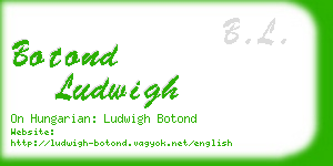 botond ludwigh business card